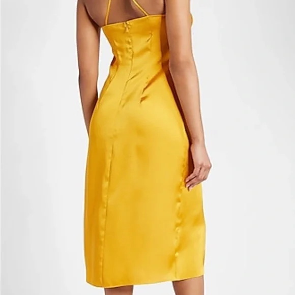 Satin twist front slip dress - Picture 2 of 6